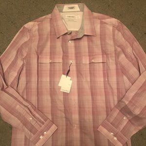 Men’s Calvin Klein Liquid Cotton Collared Shirt